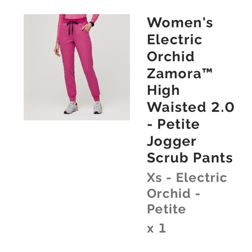 FIGS size XS petite high-waisted Zamora joggers